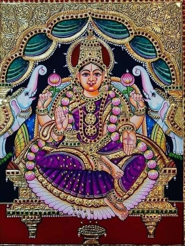 Tanjore Paintings Handmade Thanjavur Paintings 24k Gold, Kumari Arts ...